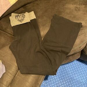 Fold over flared leggings